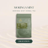 Luxmi Estates Moringa Mint Green Herbal Tea - 100gm, 3.5 Ounce, 50 Tea Bags | USDA Certified Organic Green Tea Powder - Caffeine Free Herbal Tea | Rich In Antioxidants, Additives Free